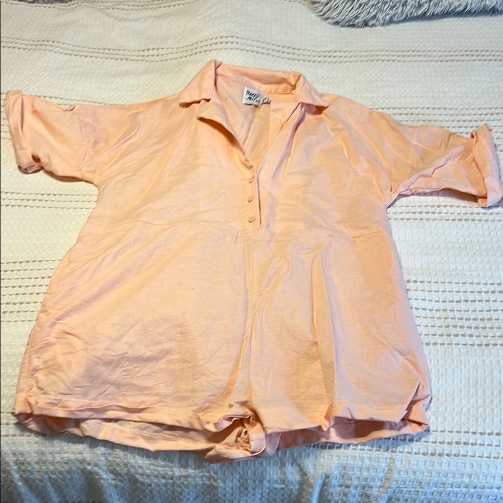 Princess Polly Button Down pink romper